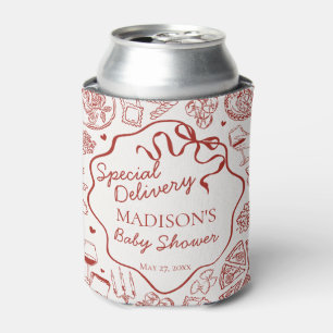 Italian Pasta Special Delivery Baby Shower Favor Can Cooler