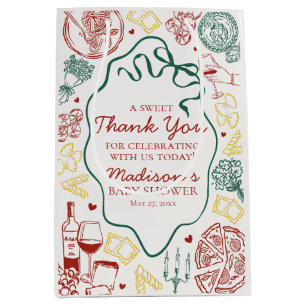 Italian Pasta Special Delivery Baby Shower Favor Medium Gift Bag