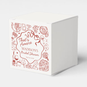 Italian Pasta Thats Amore Bridal Shower Gable Favour Box