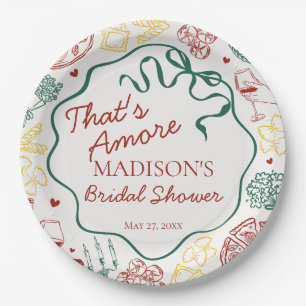 Italian Pasta Thats Amore Bridal Shower Paper Plate