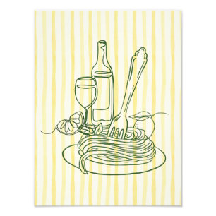 Italian Pasta & Wine Kitchen Print