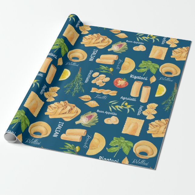 Italian Pasta Wrapping Papper Paper (Unrolled)