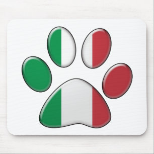 Italian patriotic cat mouse mat