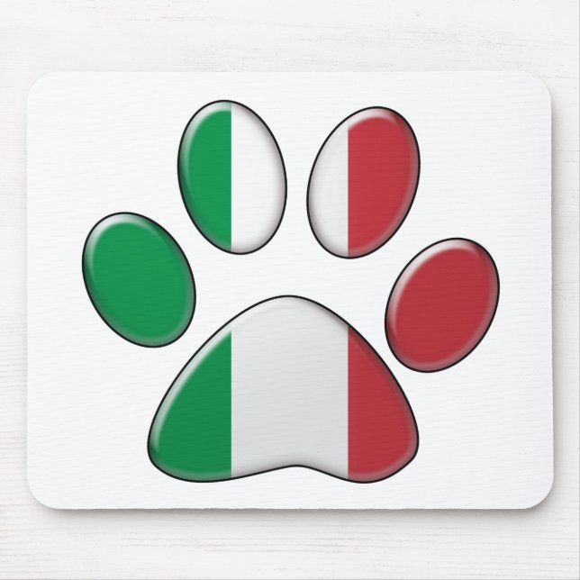 Italian patriotic cat mouse mat (Front)