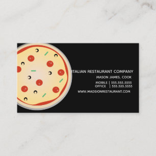 Italian Pizza Diner Restaurant Business Card