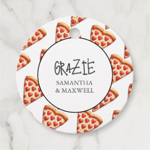 Italian Pizza Engagement Party Favour Tags