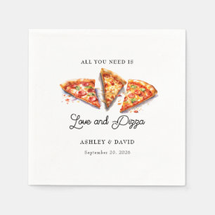 Italian Pizza   Engagement Party  Napkin