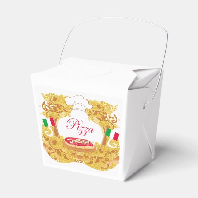 Italian pizza Favour Box (Front Side)