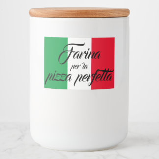 Italian Pizza flour Jar label - pizza chef present