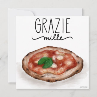 Italian Pizza Grazie Mille Thank-you Card