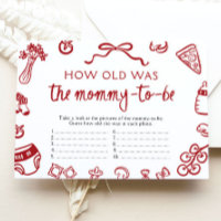 Italian Pizza How Old Was Mummy Baby Shower Game