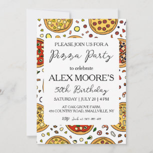 italian pizza party invitations