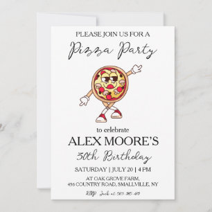italian pizza party invitations