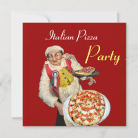 ITALIAN PIZZA PARTY , RESTAURANT red black
