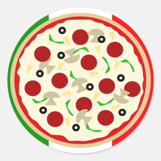 Italian Pizza Party Stickers (Front)