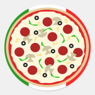 Italian Pizza Party Stickers