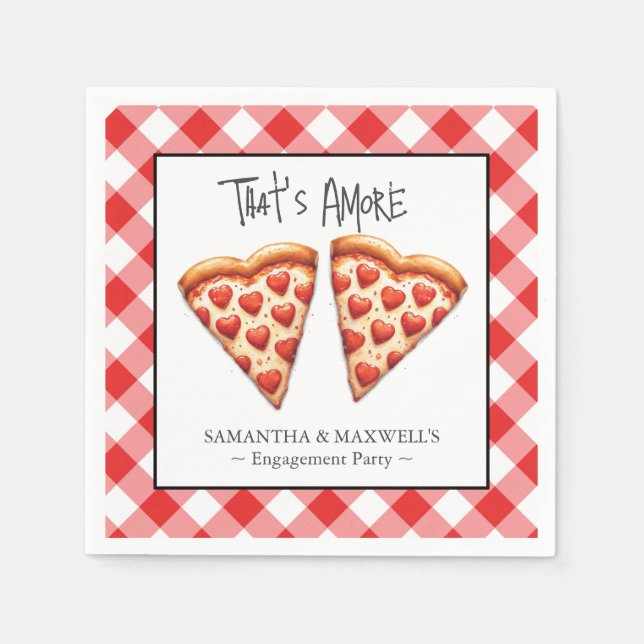Italian Pizza Party Tableware Napkin (Front)