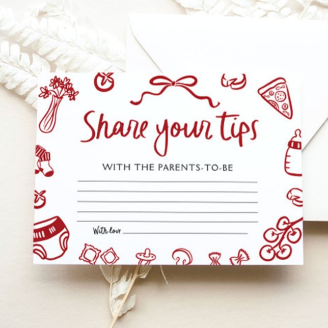 Italian Pizza Share Your Tips for The Parents Card (Italian Pizza Share Your Tips for The Parents Card)