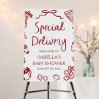 Italian Pizza Special Delivery Baby Shower Welcome