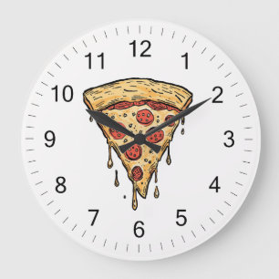 Italian Pizzeria Pizza Kitchen or Restaurant Round Large Clock