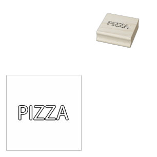 Italian Pizzeria Pizza Text Kitchen or Restaurant  Rubber Stamp