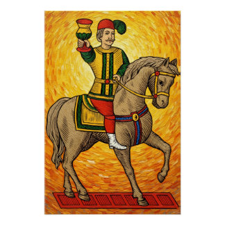 Italian Playing Cards - Cavalier of Cups, Scopa Poster