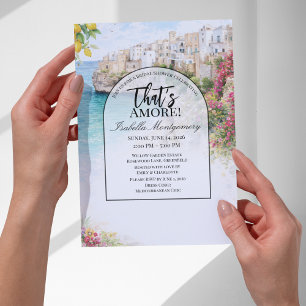 Italian Polignano Mare That’s Amore Bridal Shower Invitation