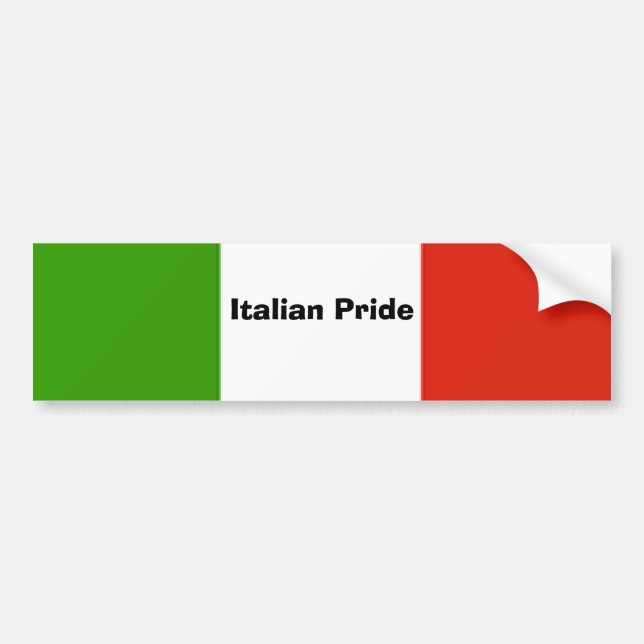 Italian Pride Bumper Sticker (Front)