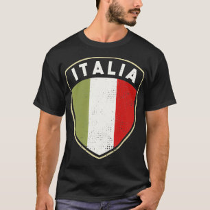 Italian Pride Italia Flag Shield T-Shirt