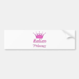 Italian Princess Bumper Sticker