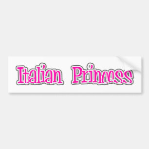 Italian Princess Bumper Sticker