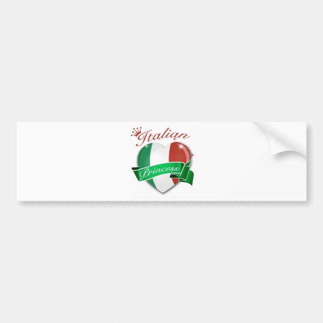 Italian Princess Bumper Sticker (Front)