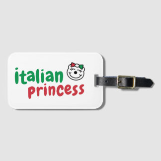 Italian Princess – Cute Hand-Drawn Bear Luggage Tag