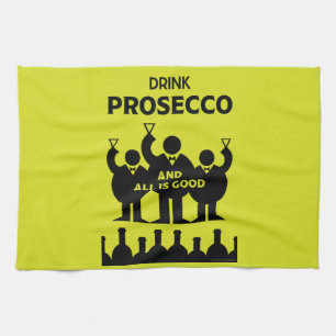 Italian Prosecco sparkling wine   Tea Towel