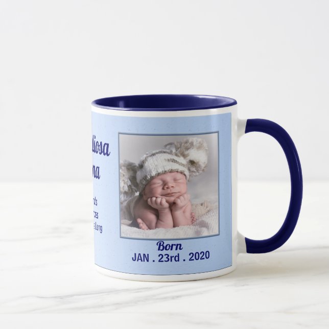 Italian Proud Grandmother Baby Blue 2 Photo Mug (Right)