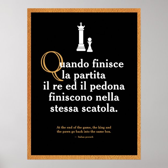 Italian Proverb Poster (Front)