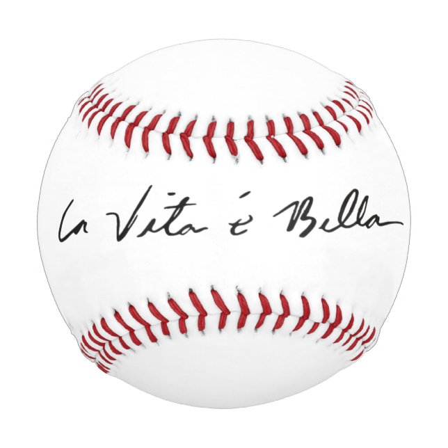 italian quote la vita é bella baseball (Front)