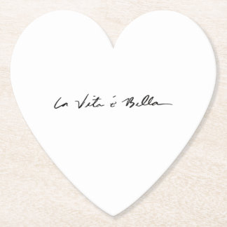 italian quote la vita é bella Stone coaster
