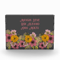 Italian Quote With Vibrant Flower Design