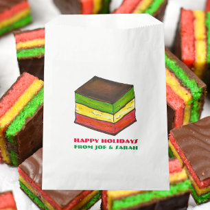Italian Rainbow Seven 7 Layer Christmas Cookie Favour Bags