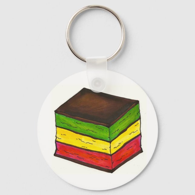 Italian Rainbow Seven 7 Layer Christmas Cookie Key Ring (Front)