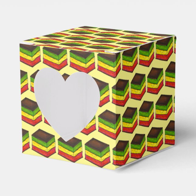 Italian Rainbow Seven Layer Christmas Cookies Favour Box (Front Side)
