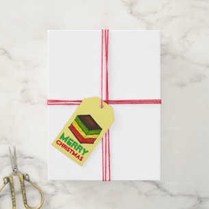 Italian Rainbow Seven Layer Christmas Cookies Gift Tags