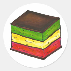 Italian Rainbow Seven Layer Christmas Xmas Cookie Classic Round Sticker