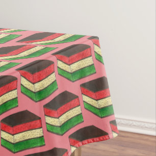 Italian Rainbow Seven Layer Tricolor Cookie Bakery Tablecloth