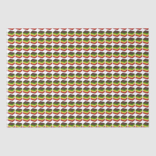 Italian Rainbow Seven Layer Tricolor Flag Cookie Tissue Paper (Front)