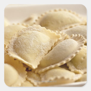 italian ravioli square sticker