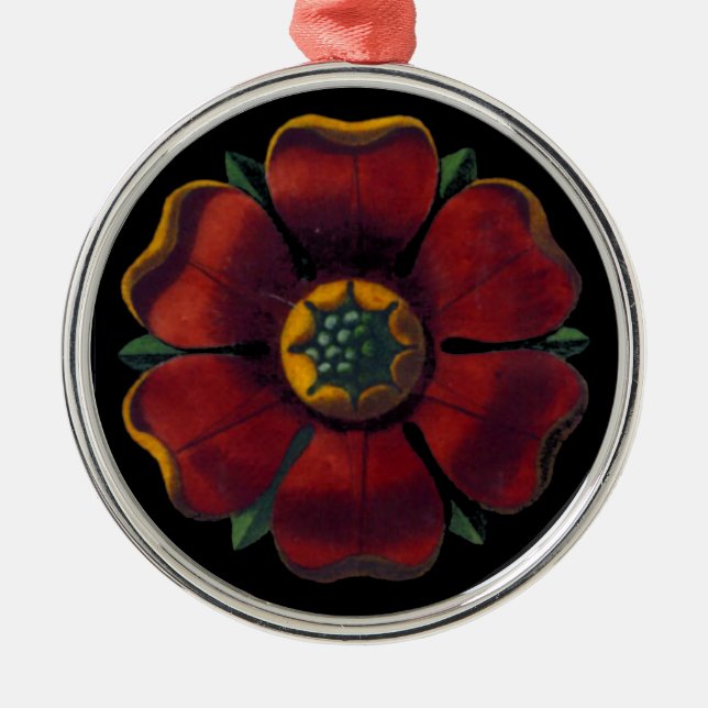 Italian Renaissance Architectural Rosette No. 1 Metal Tree Decoration (Front)