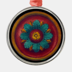 Italian Renaissance Architectural Rosette No. 5 Metal Tree Decoration