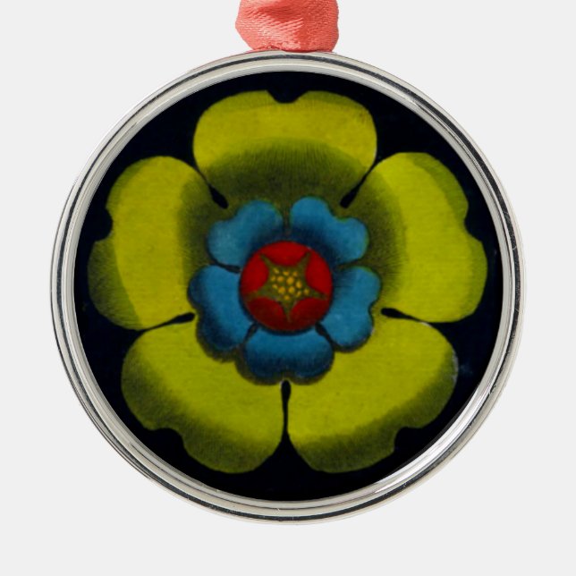 Italian Renaissance Architectural Rosette No. 6 Metal Tree Decoration (Front)